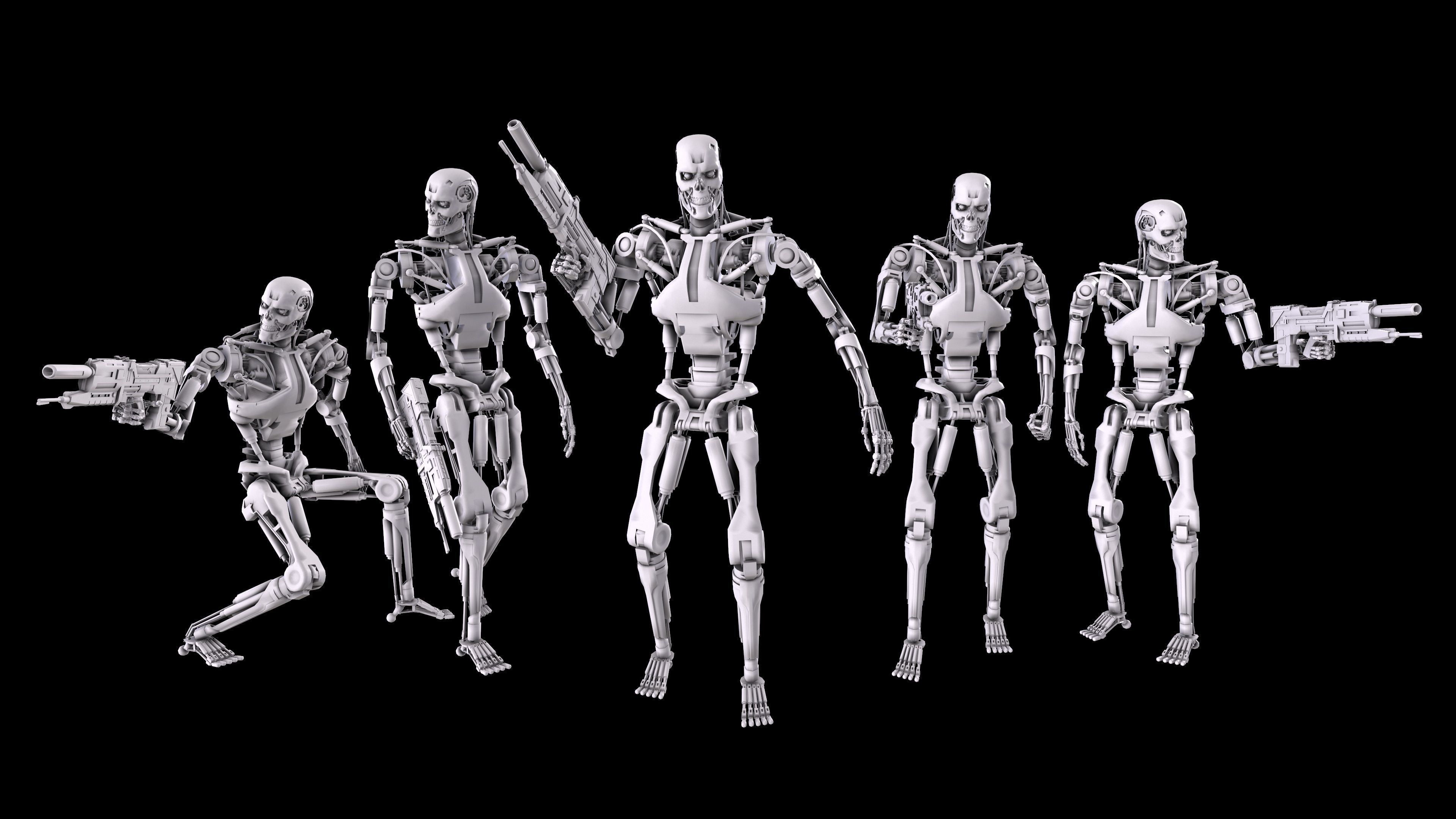 Terminator T-800 Endoskeleton Bundle 3D print model_1