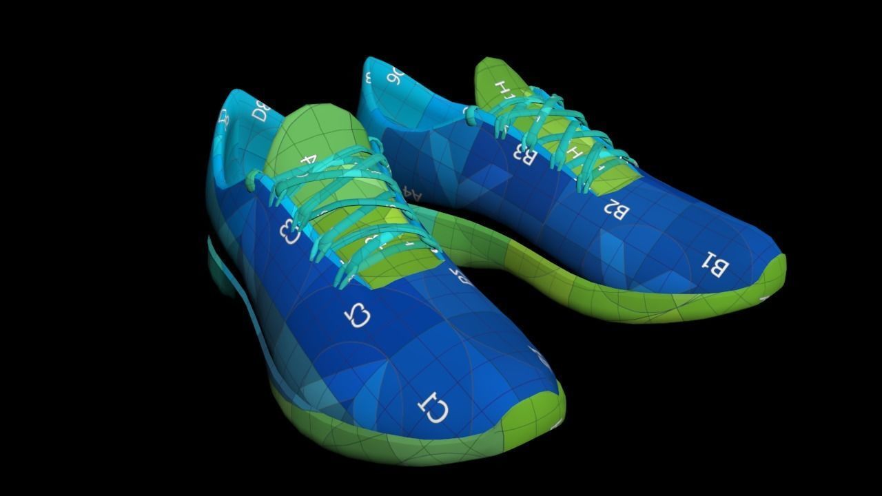 Sport Shoes Low-poly 3D model_26