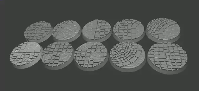 25mm cobblestone base collection 3D print model