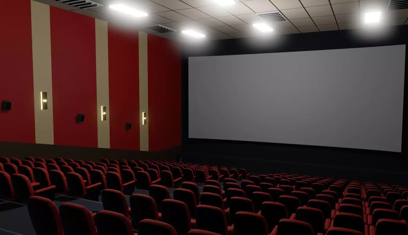 Movie Theater - Cinema 3D model_0