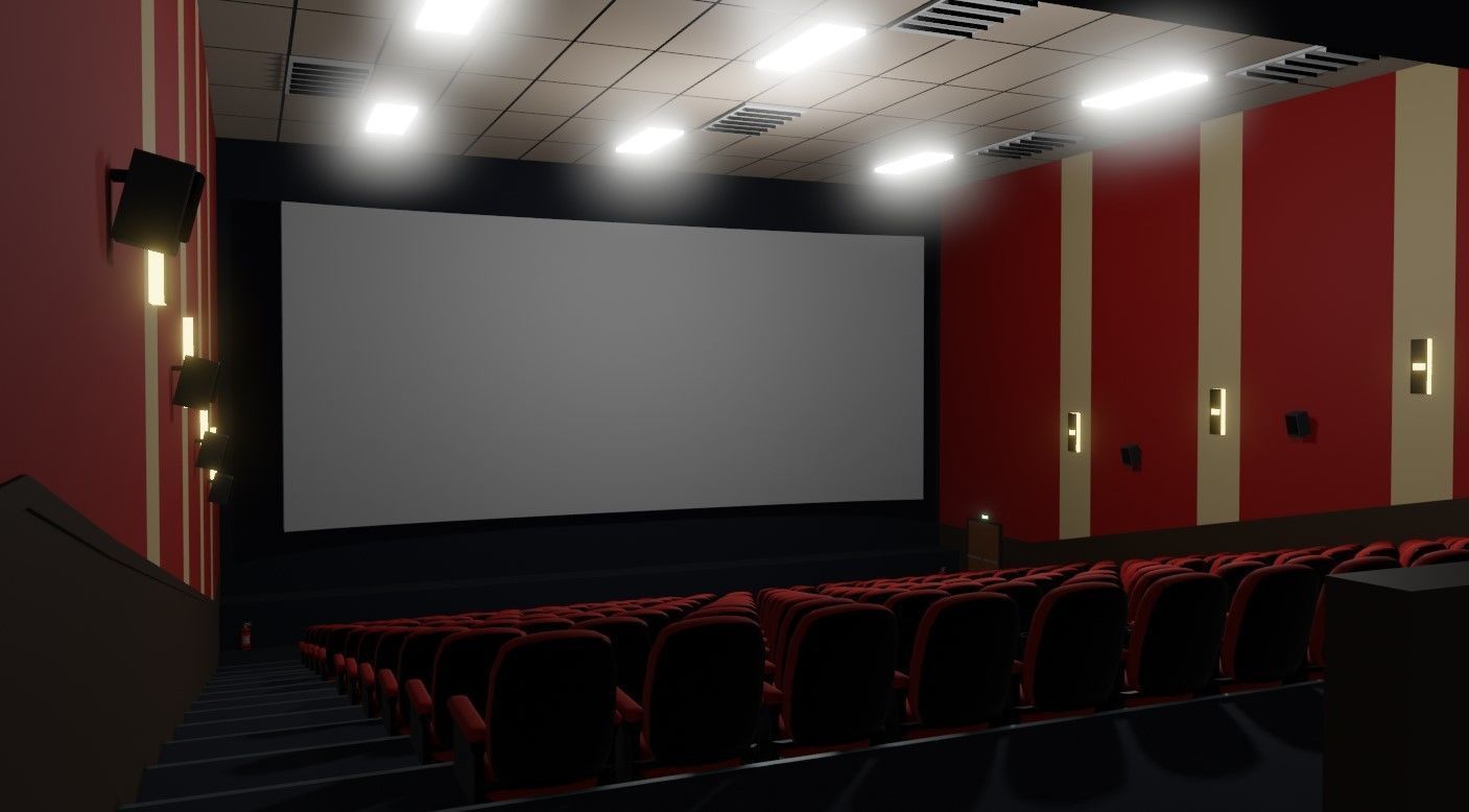 Movie Theater - Cinema 3D model_7