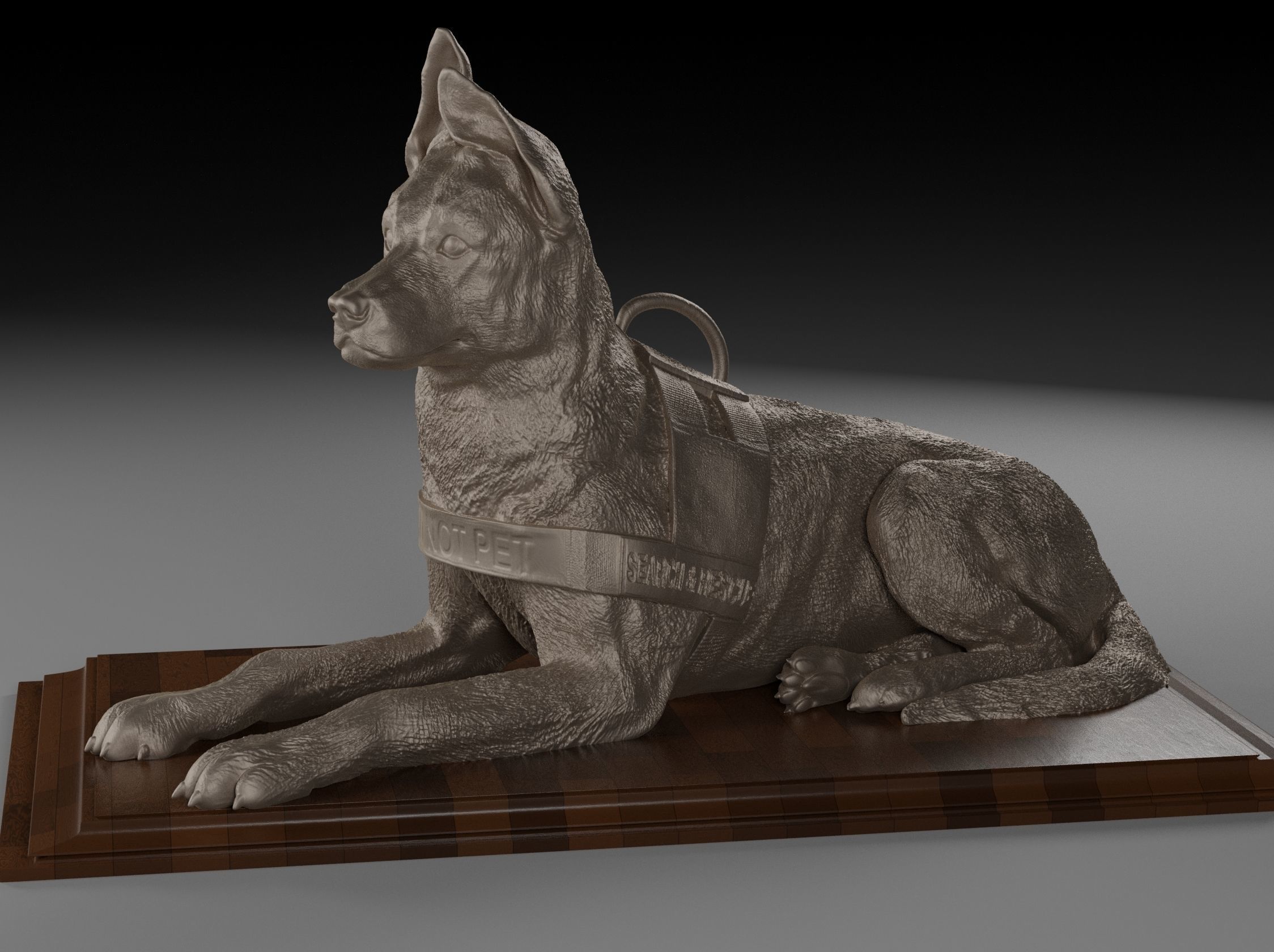 shepherd of special forces is lying 3D print model