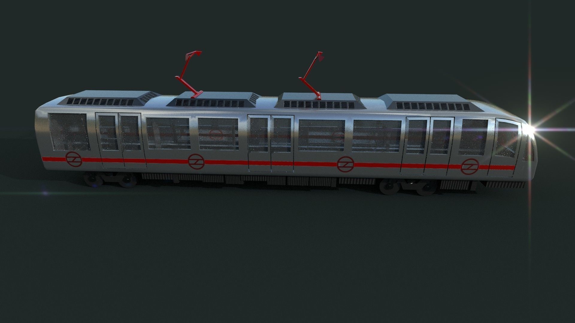 Metro Train Real world 3d Model Low-poly 3D model_3
