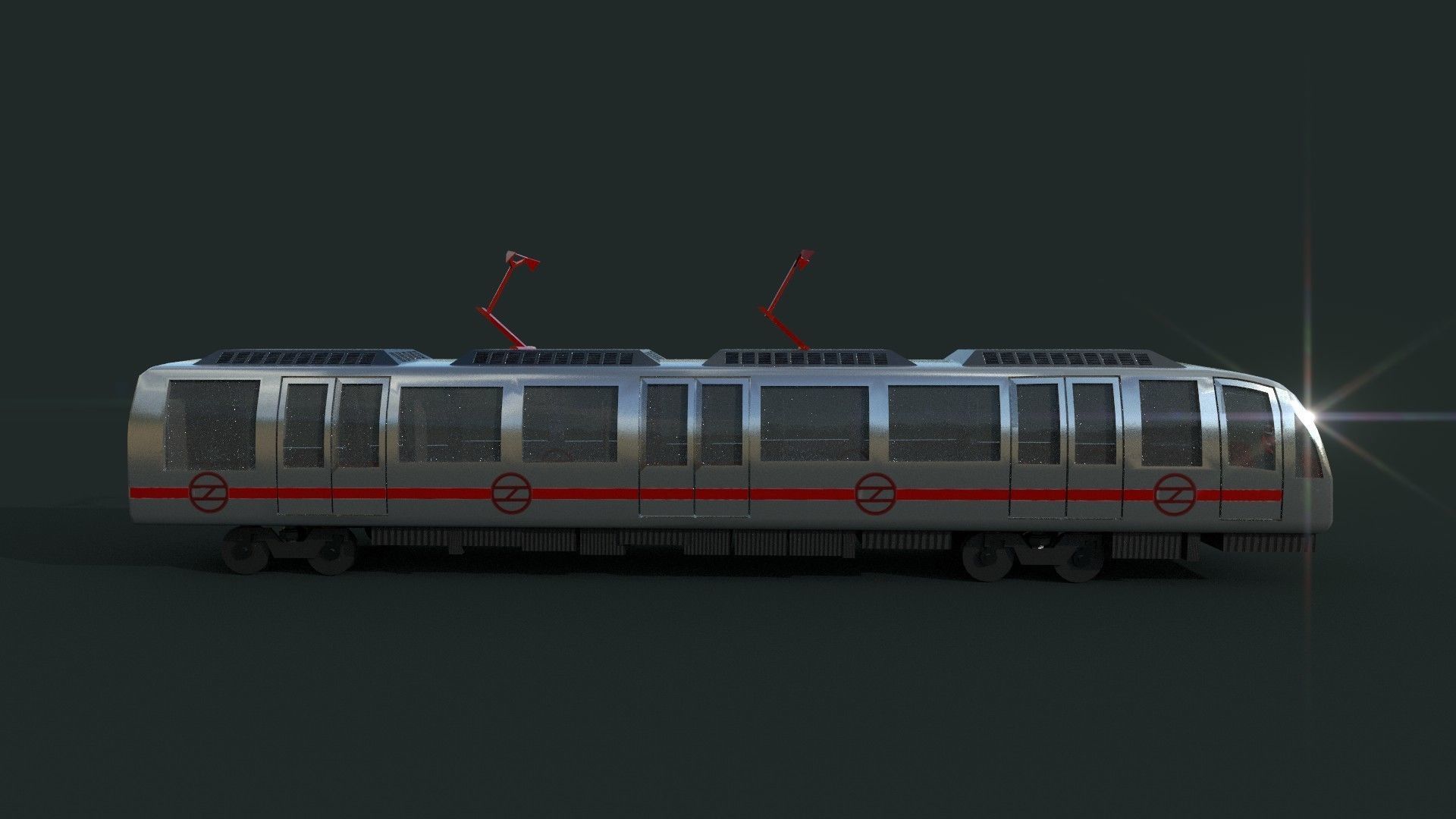 Metro Train Real world 3d Model Low-poly 3D model_6