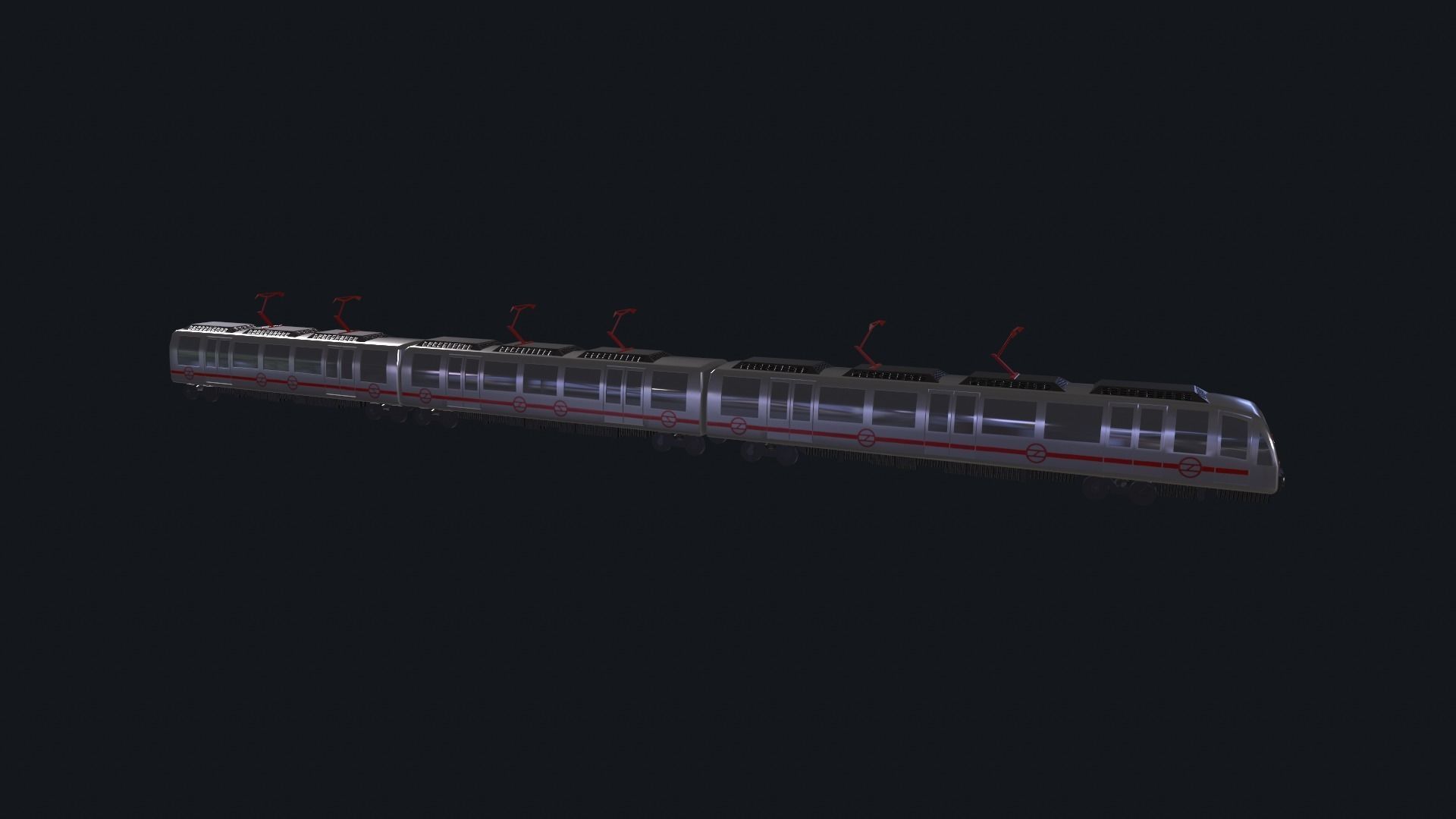 Metro Train Real world 3d Model Low-poly 3D model_10
