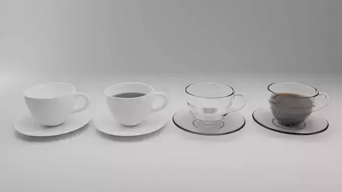 Cup and Plate Free 3D model