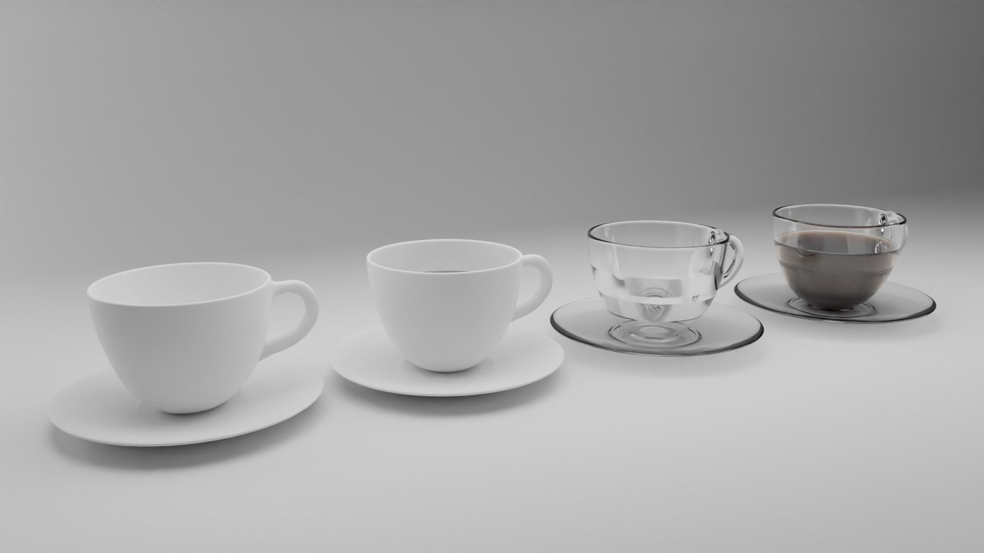 Cup and Plate Free 3D model_1