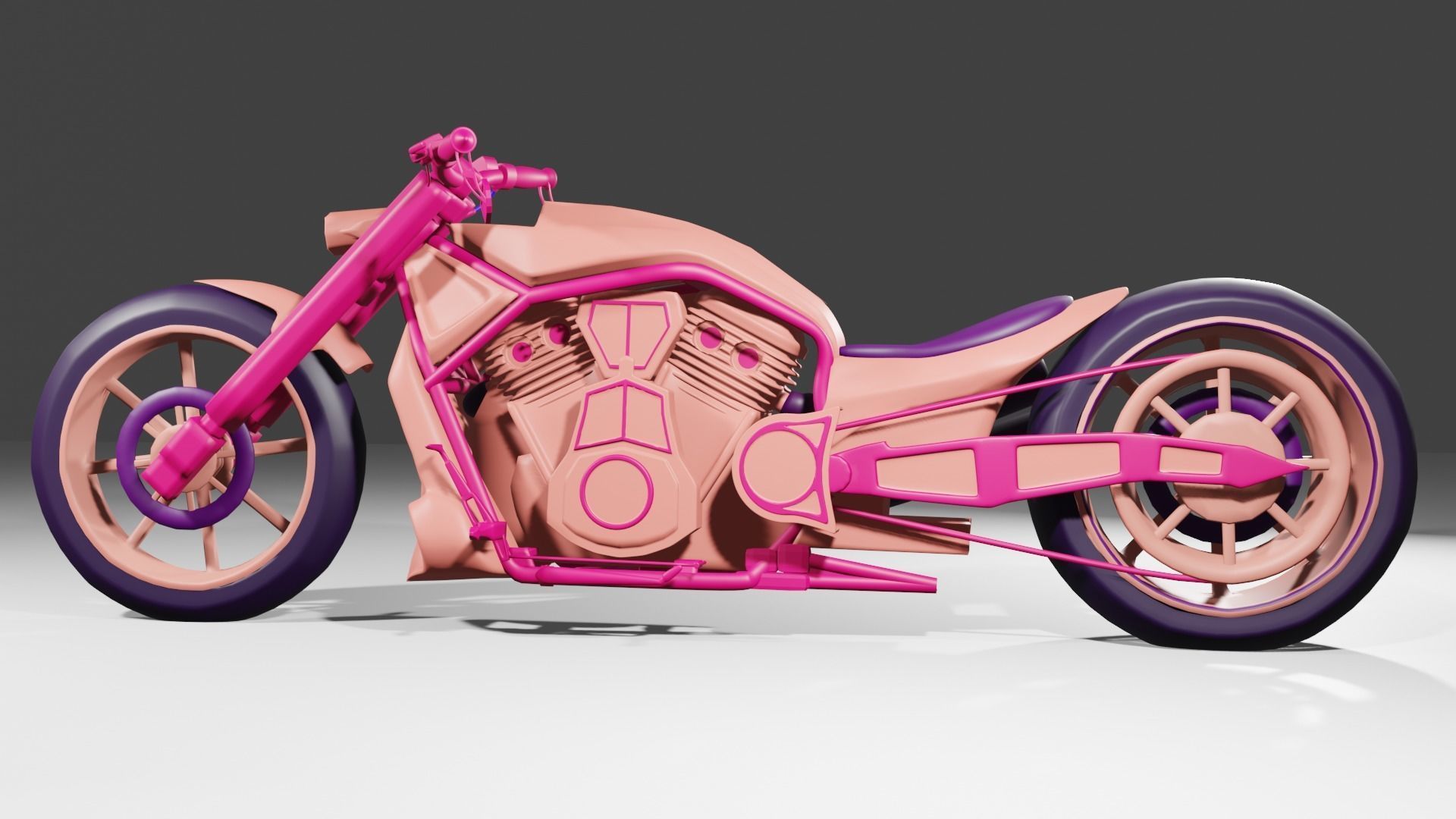 MotoC motorcycle Low-poly 3D model_2