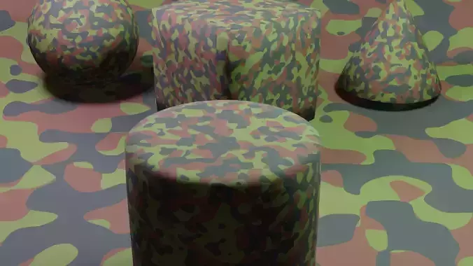 Procedural Military Camouflage - Askeri Kamuflaj Free 3D model