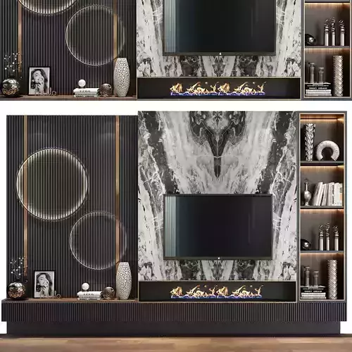 TV shelf 0467 3D model