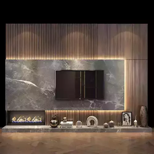 TV shelf 0407 3D model
