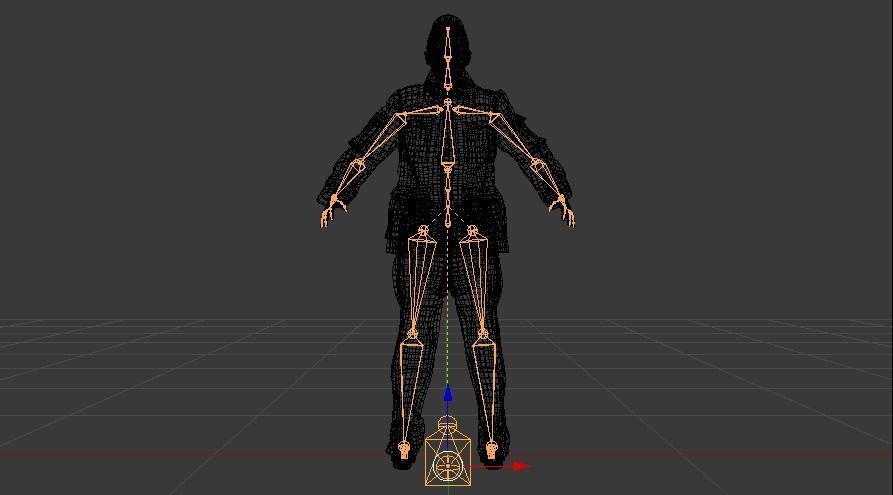 Woman Rescuer Low-poly 3D model_22