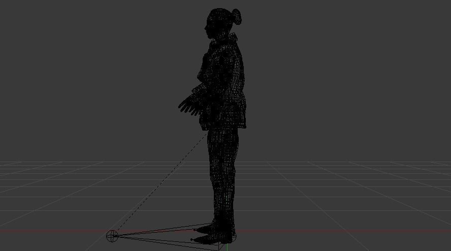 Woman Rescuer Low-poly 3D model_19