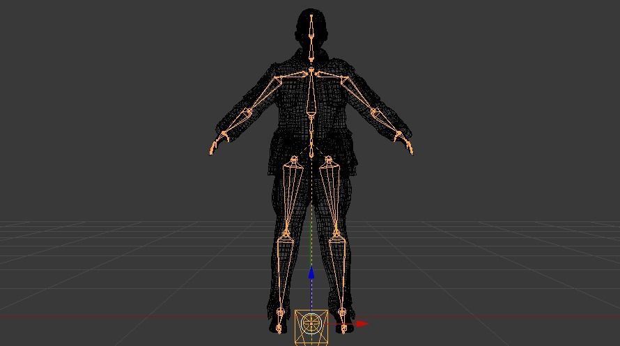 Woman Rescuer Low-poly 3D model_20