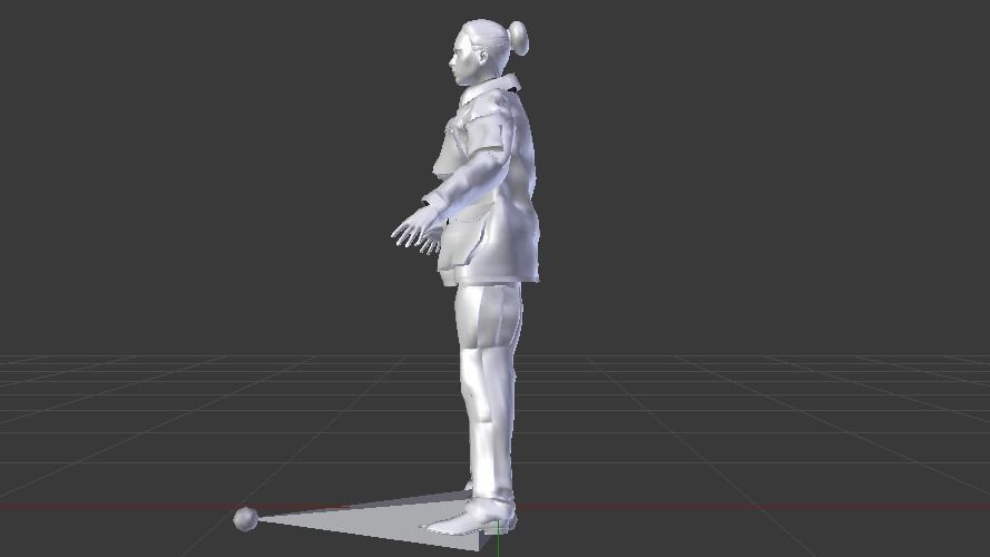 Woman Rescuer Low-poly 3D model_15