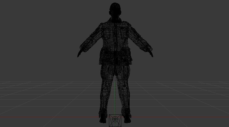 Woman Rescuer Low-poly 3D model_16