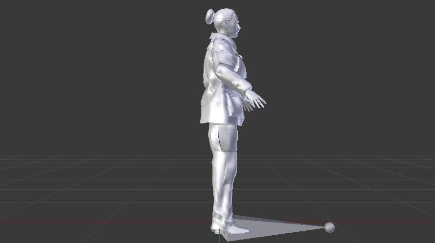 Woman Rescuer Low-poly 3D model_13