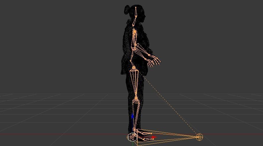 Woman Rescuer Low-poly 3D model_21