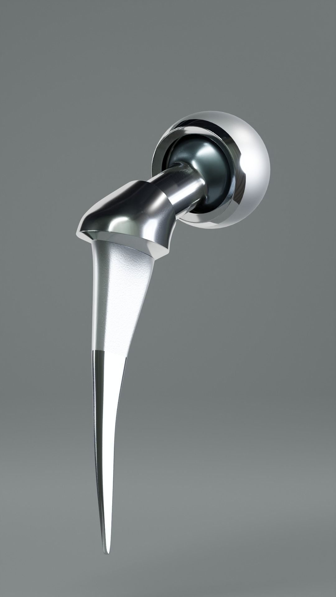 Femur Prosthesis Low-poly 3D model_1