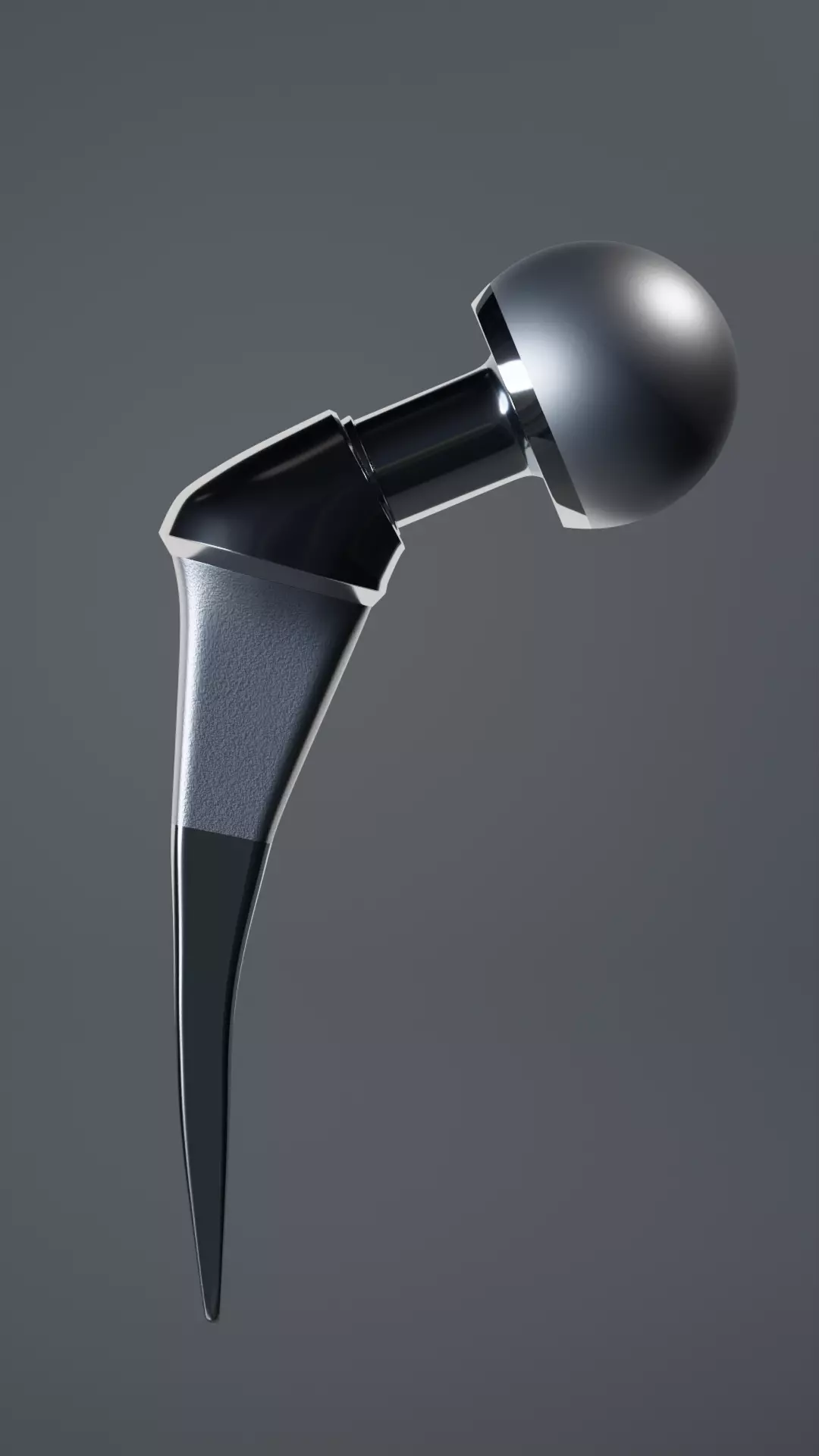 Femur Prosthesis Low-poly 3D model_0