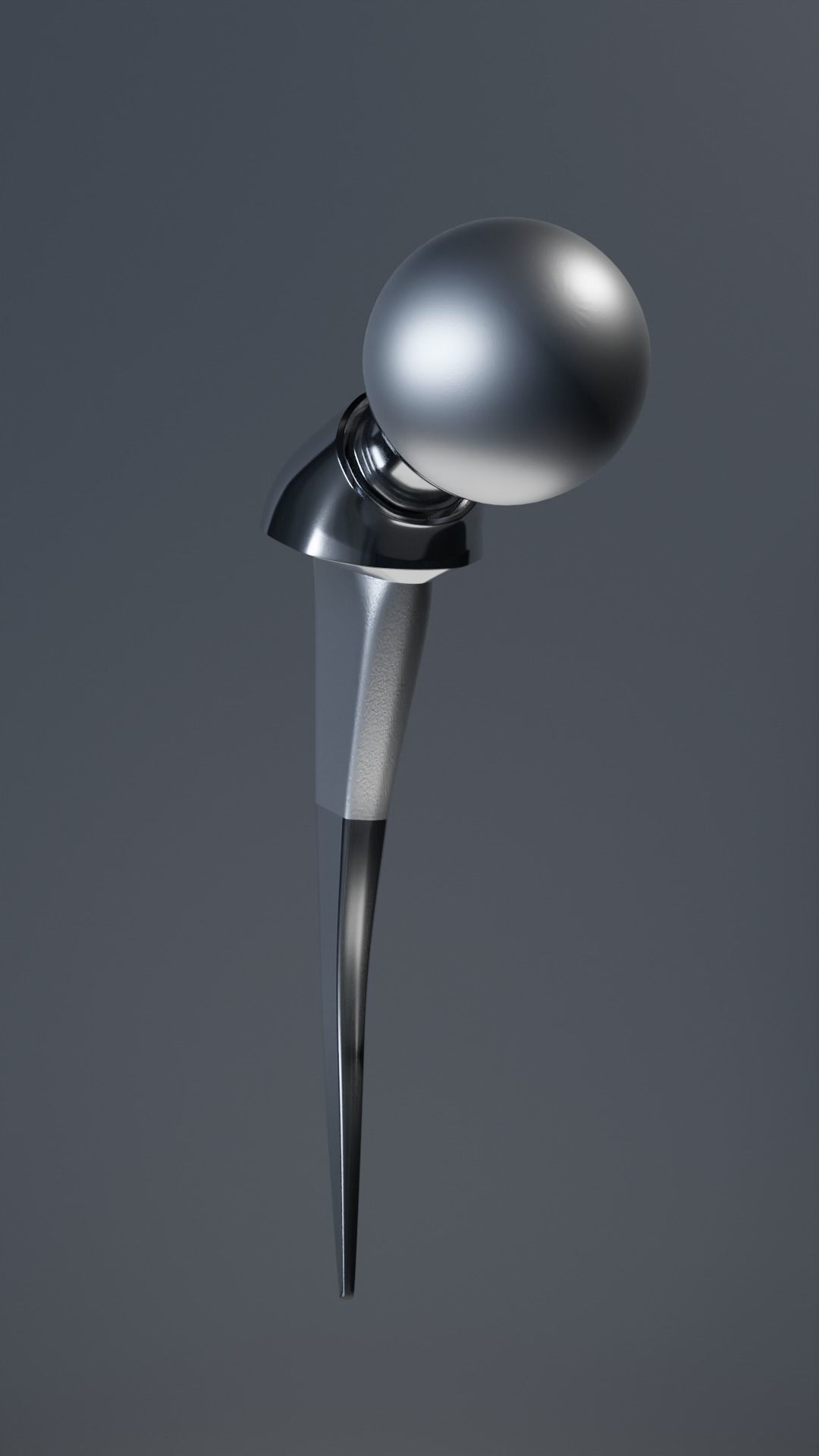 Femur Prosthesis Low-poly 3D model_2