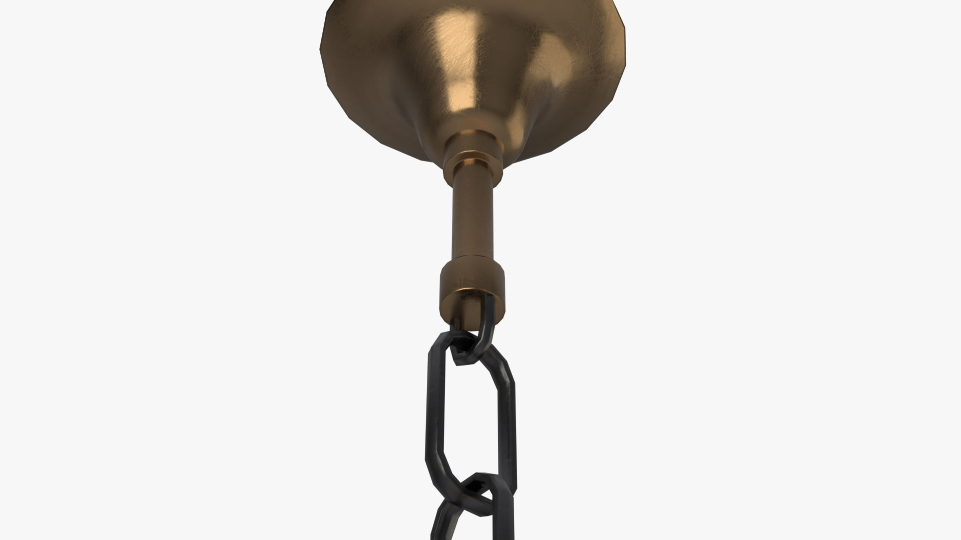 Chandelier pendant lamp with shade Low-poly 3D model_4