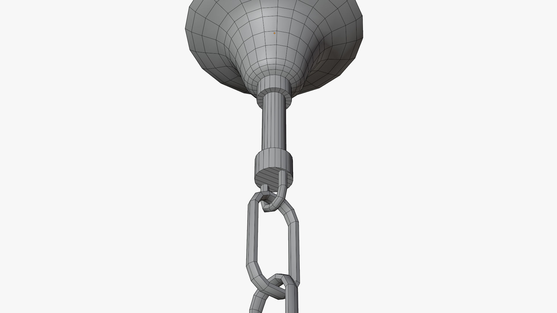 Chandelier pendant lamp with shade Low-poly 3D model_12