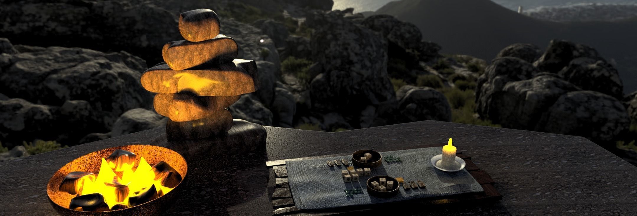 Wooden bowl ornament from Assassin s Creed Valhalla Orlog game 3D print model_4