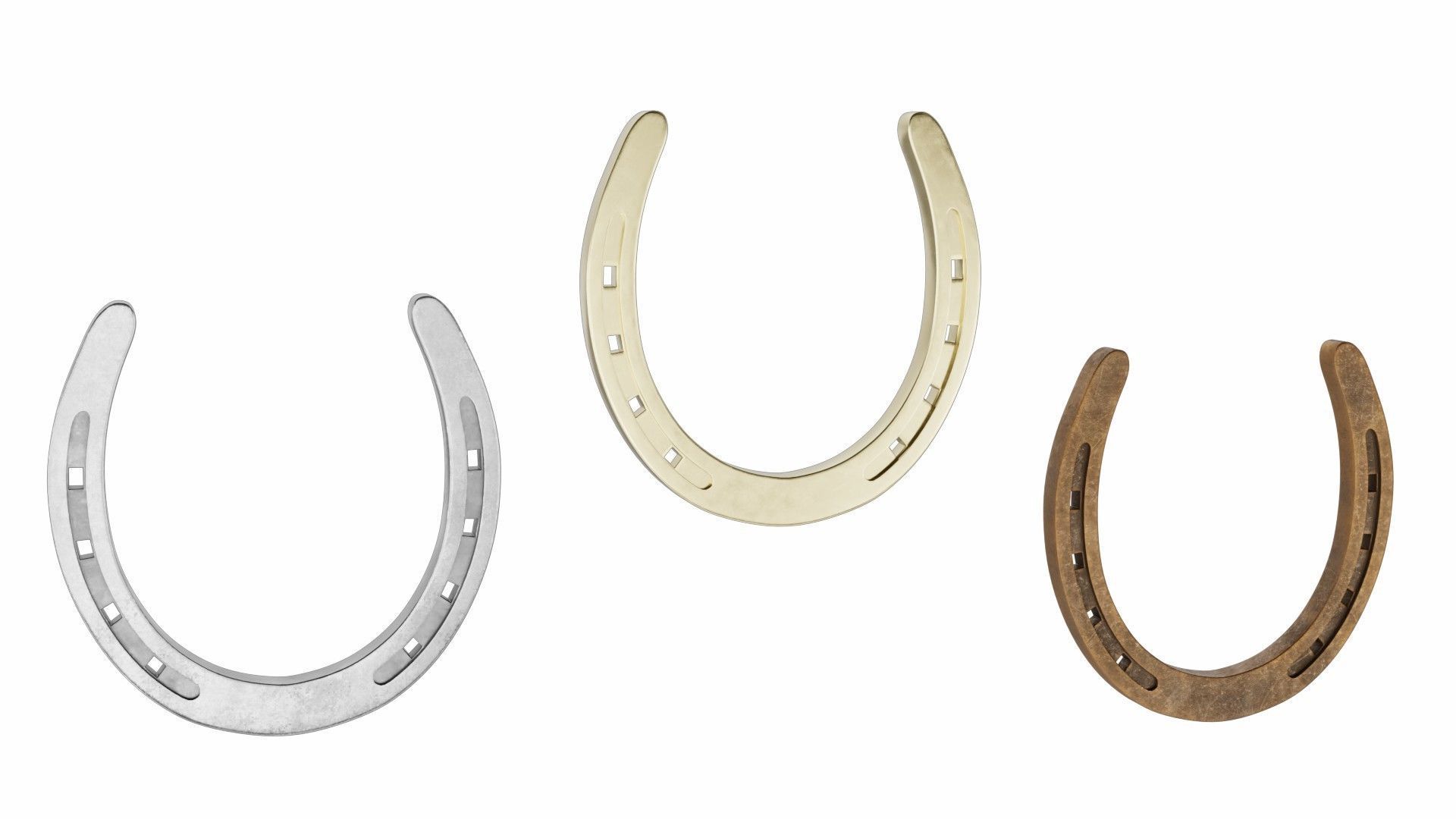 Horseshoe gold 3D model_1