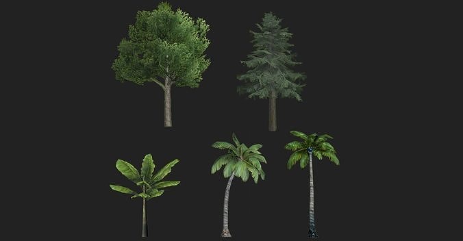 Tree cypress Low-poly 3D model