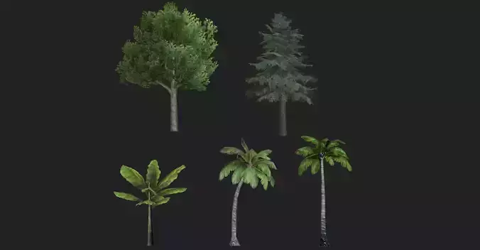 Tree cypress Low-poly 3D model