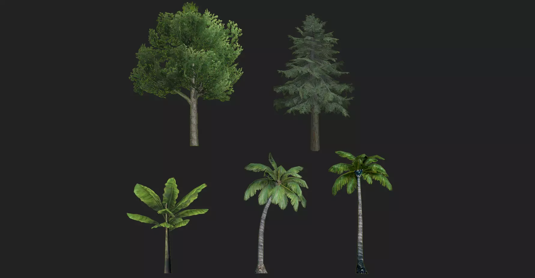 Tree cypress Low-poly 3D model