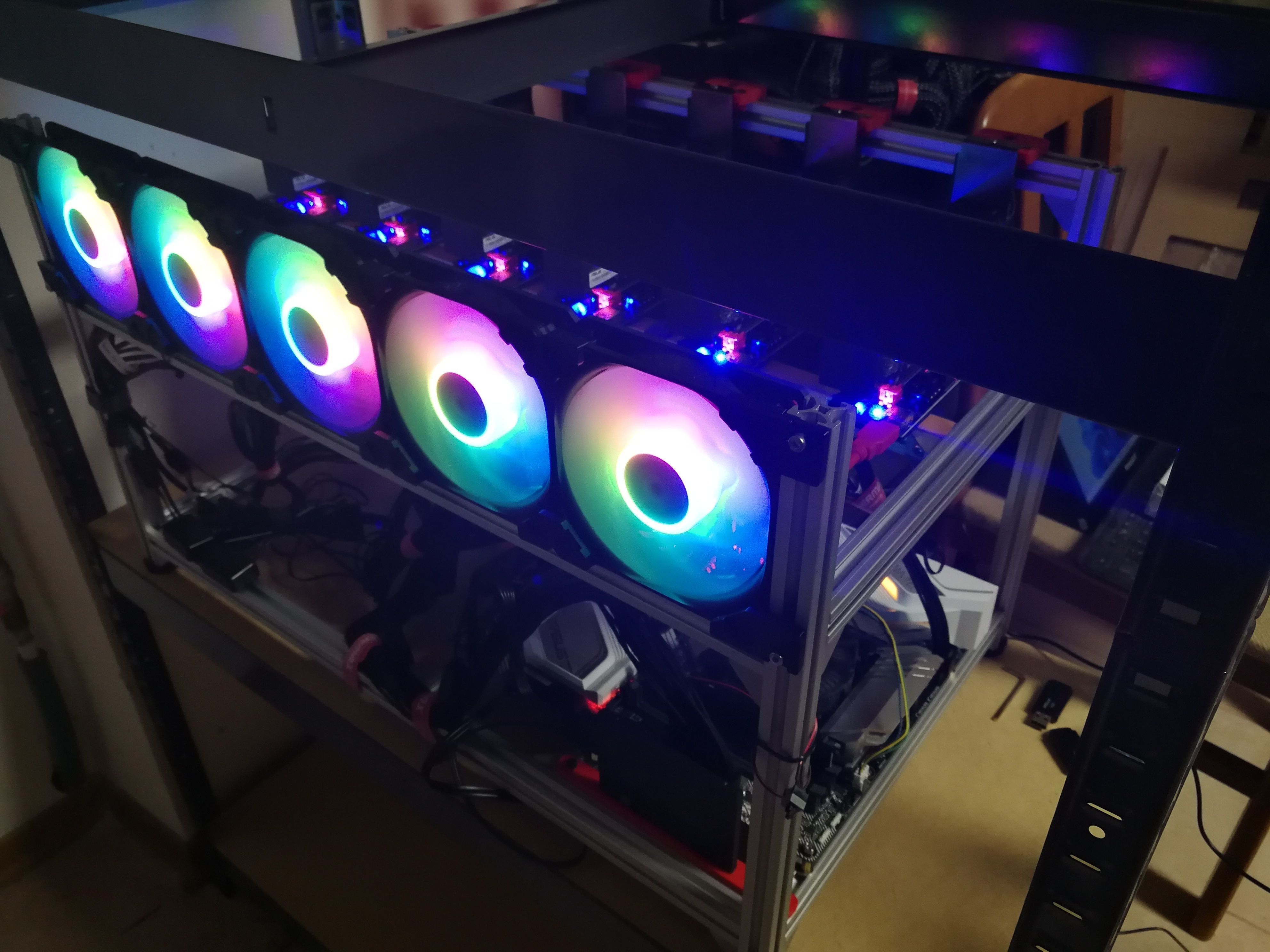 IncrediRig 6 GPU Mining Rig Veddha Style 3D print model_2