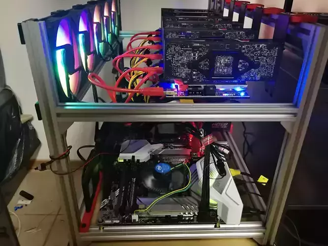 IncrediRig 6 GPU Mining Rig Veddha Style 3D print model