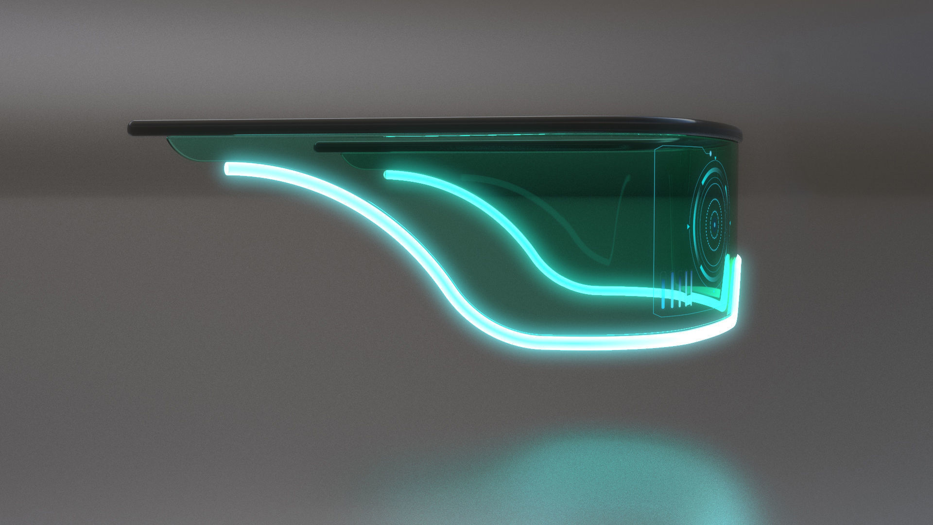 Modern sci-fi Goggles Glasses 3D model_5