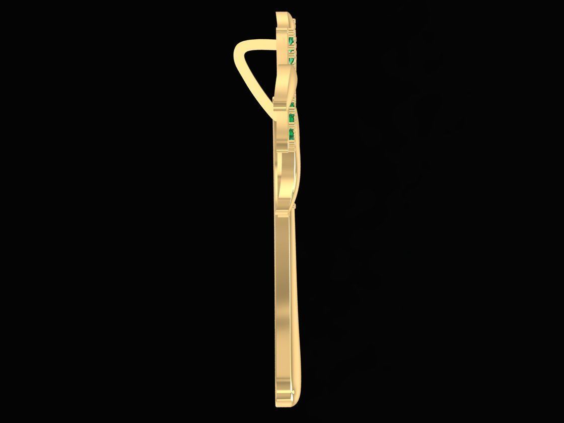 diamond coconut tree pendant 3066 3D print model_7