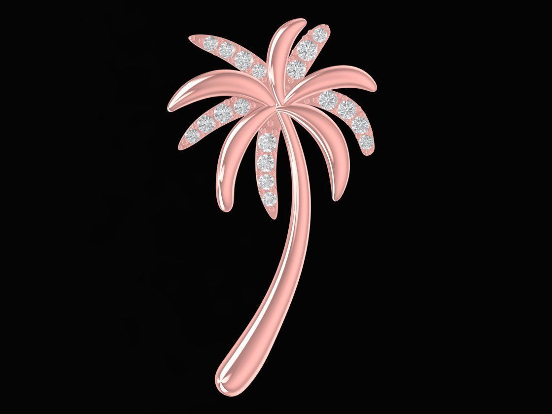 diamond coconut tree pendant 3066 3D print model_2