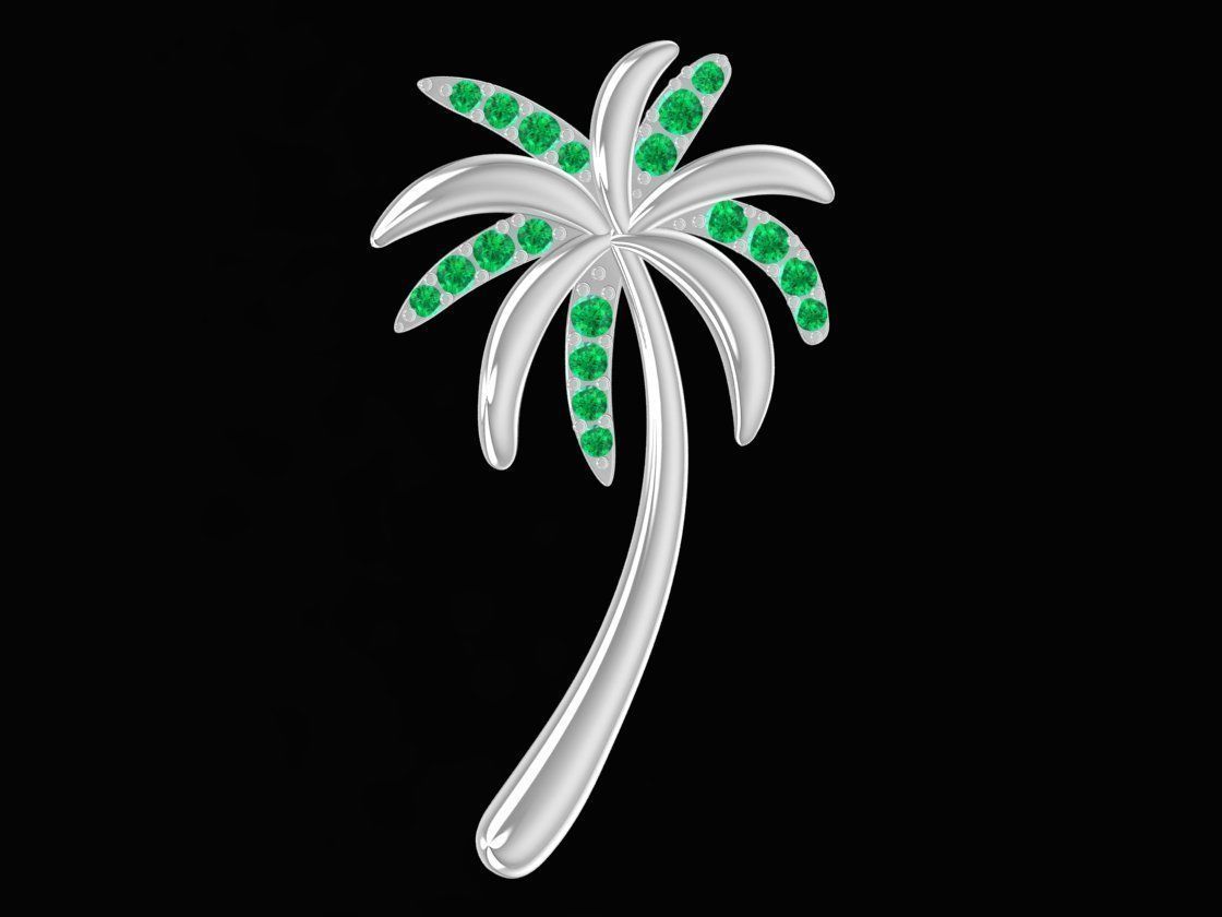 diamond coconut tree pendant 3066 3D print model_6
