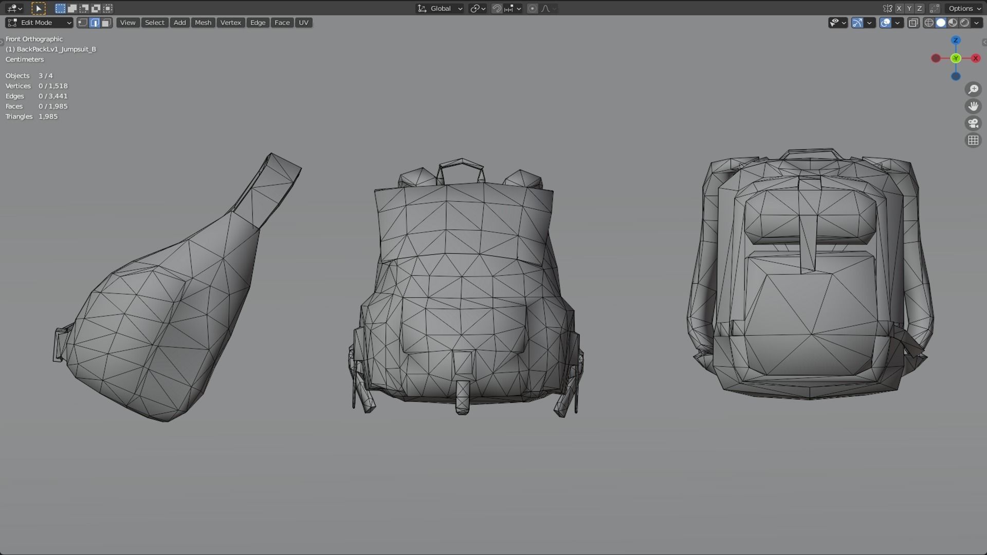 Bag 3x Backpack Jumpsuit  3D model_5