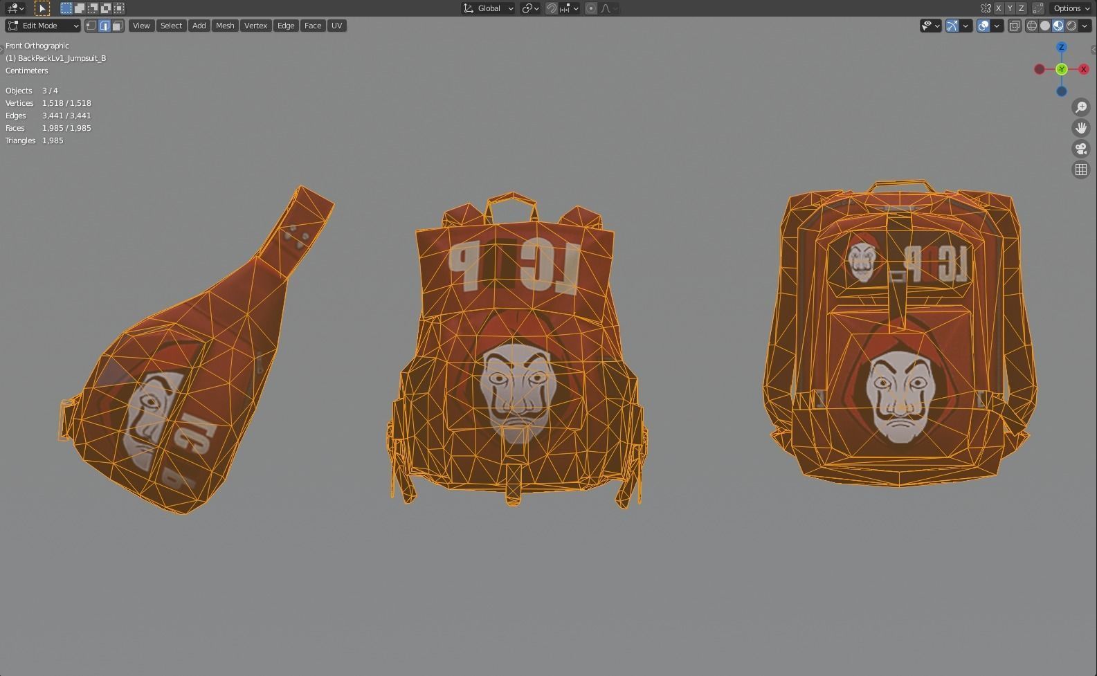 Bag 3x Backpack Jumpsuit  3D model_7