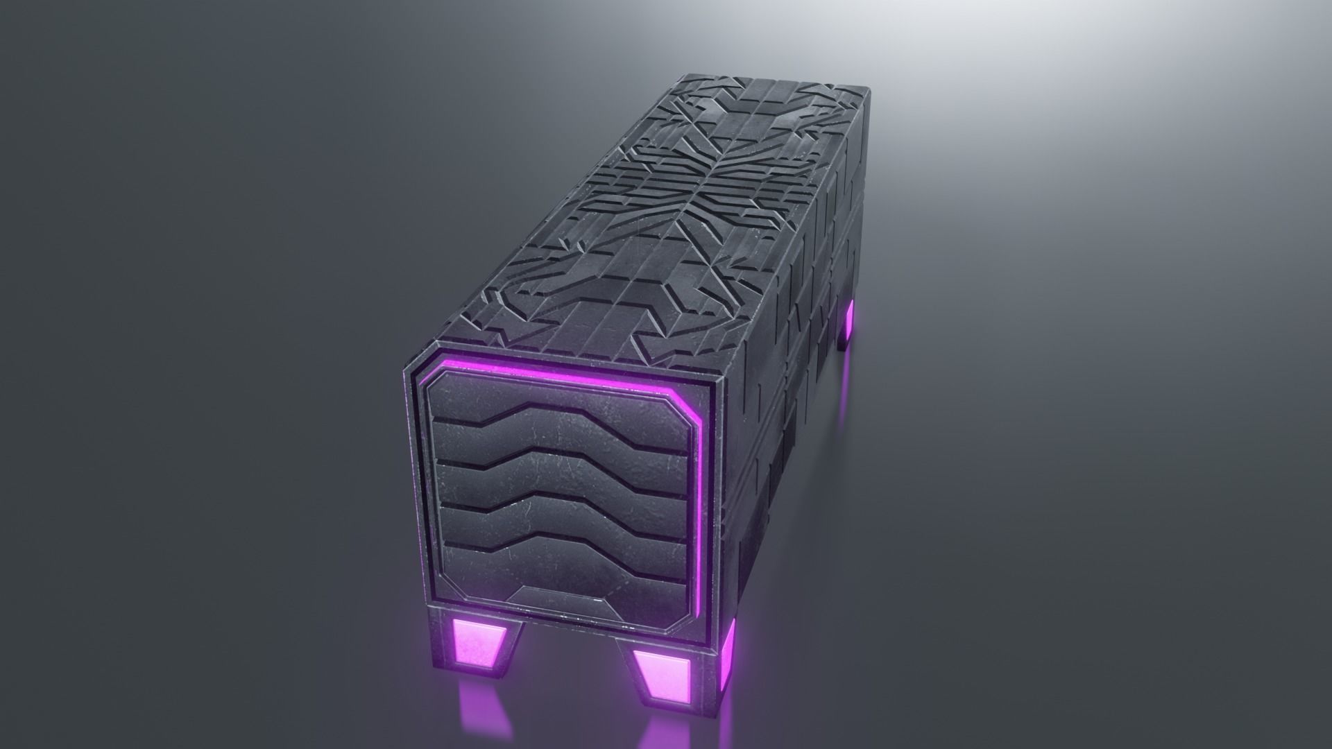sci-fi table top gameready Low-poly 3D model_6