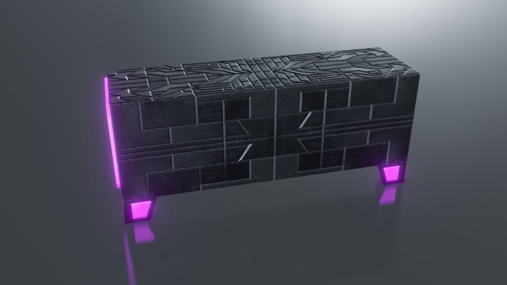 sci-fi table top gameready Low-poly 3D model_8