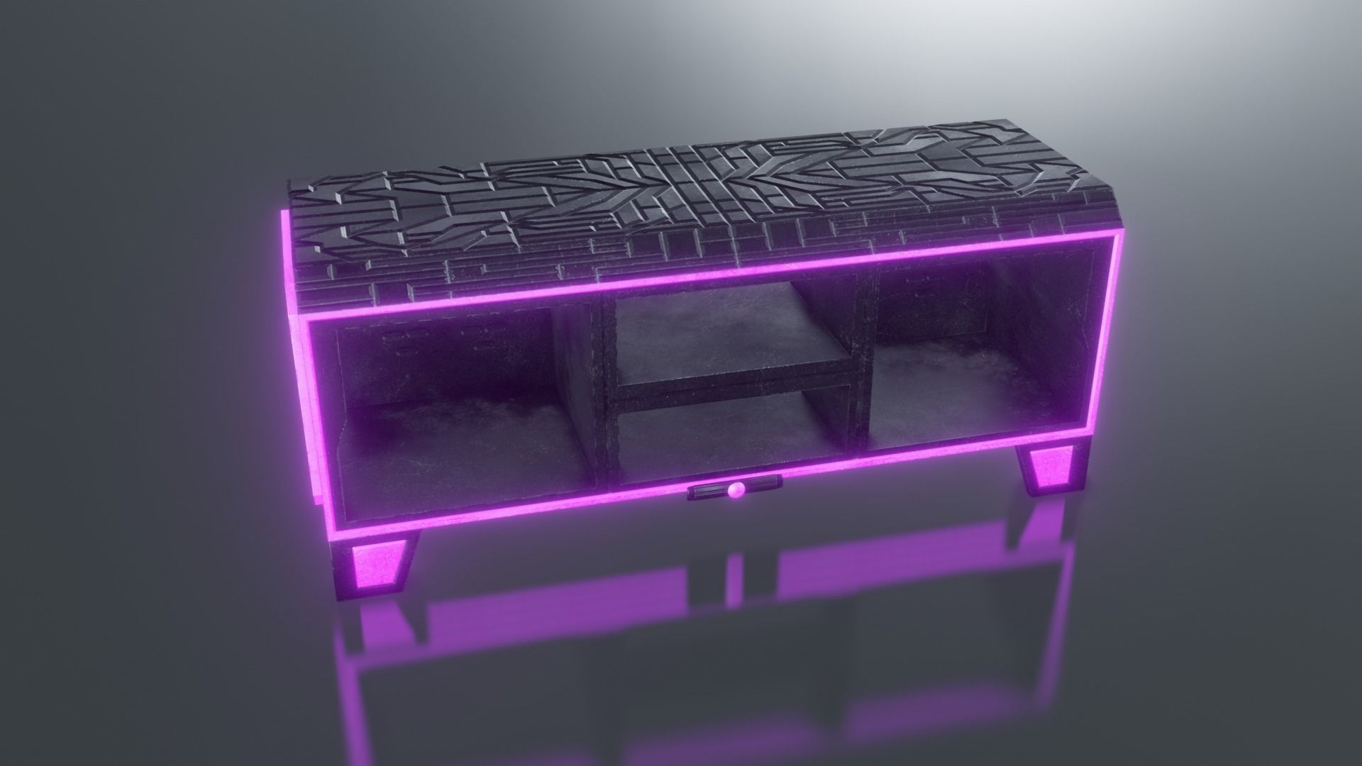 sci-fi table top gameready Low-poly 3D model_2