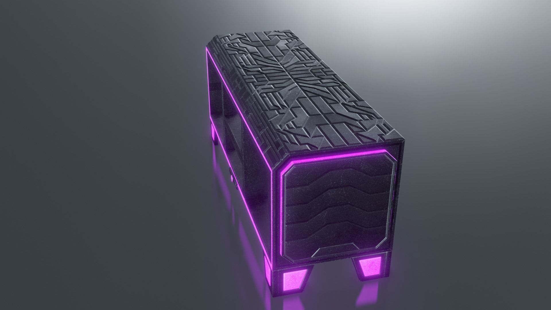 sci-fi table top gameready Low-poly 3D model_5