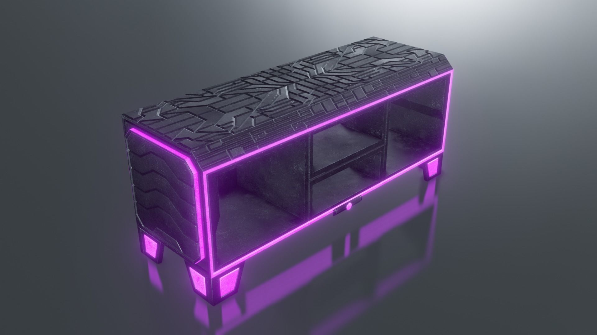 sci-fi table top gameready Low-poly 3D model_1
