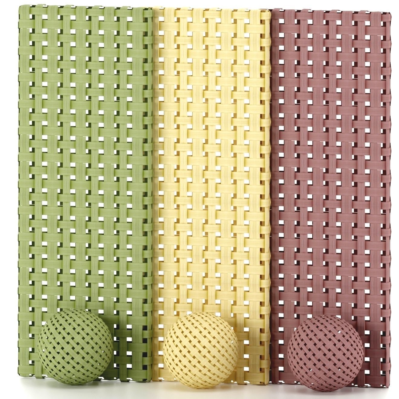 5 textures-Wooden mat or Wicker- Without the base color-seamless Texture_2