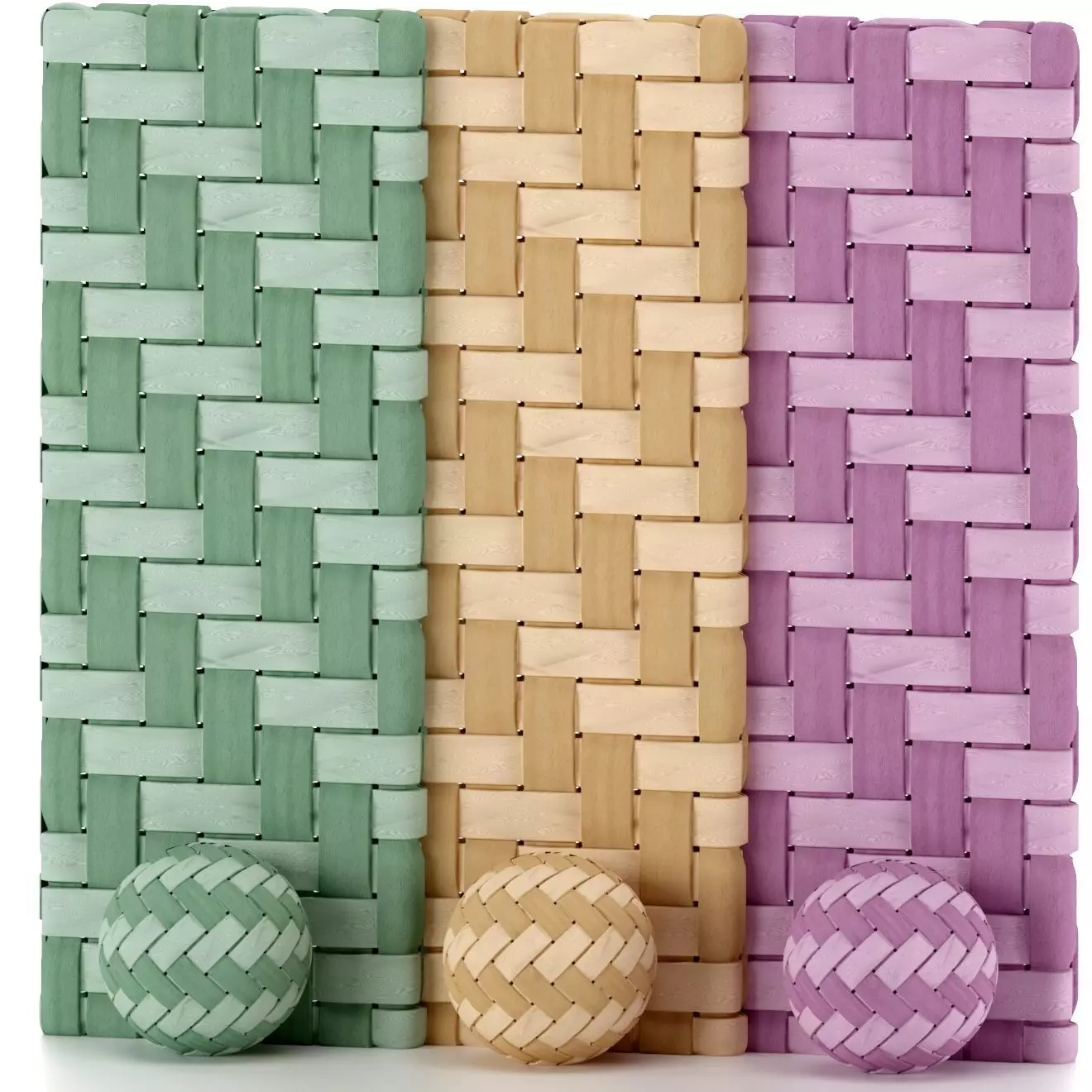 5 textures-Wooden mat or Wicker- Without the base color-seamless Texture_0