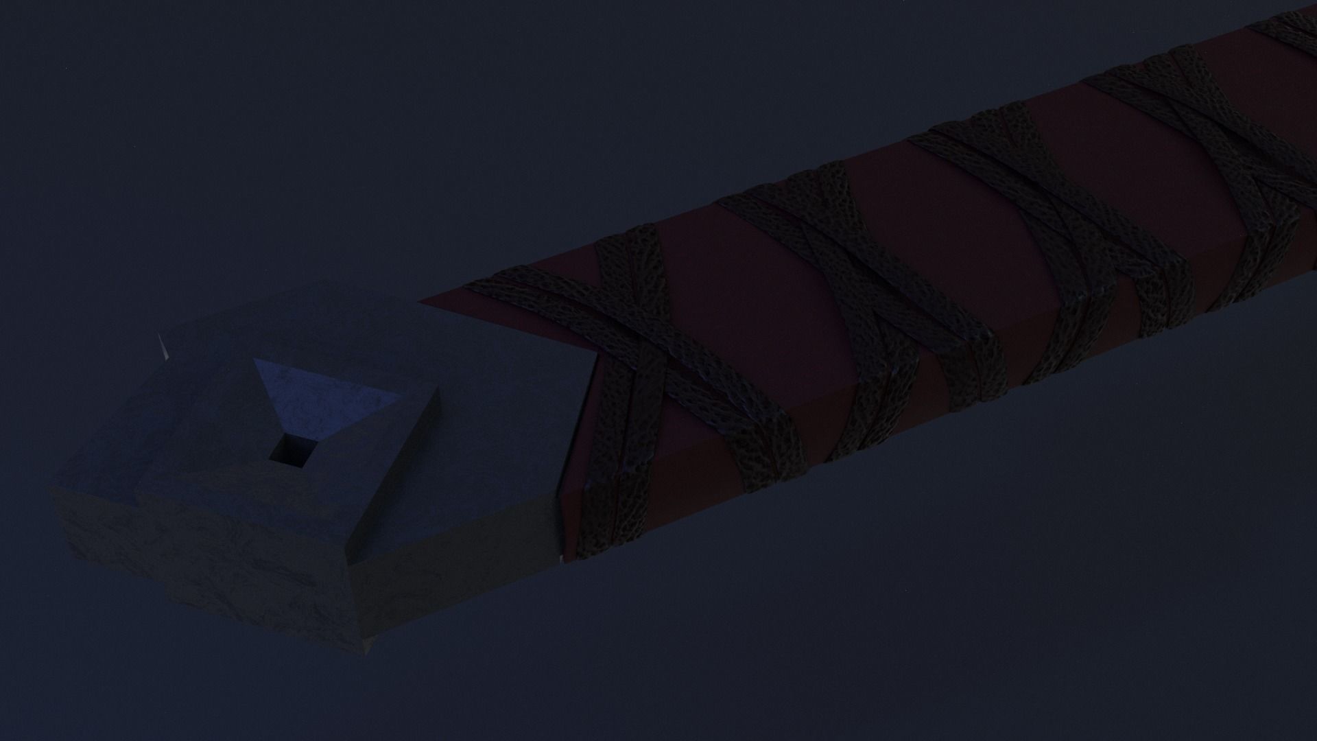 Viking axe Low-poly 3D model_6