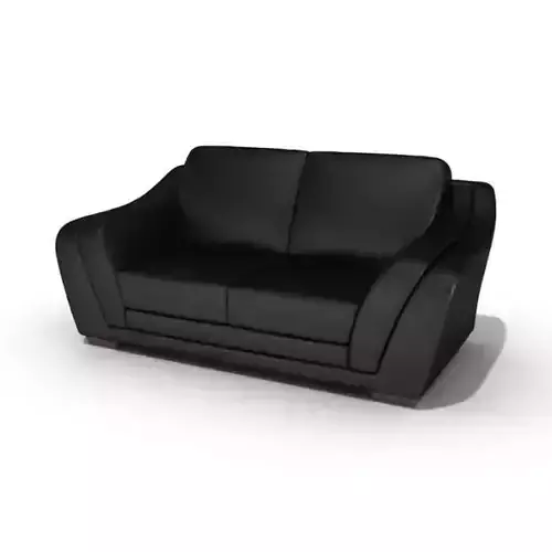 Comfy Black Love Seat 3D model