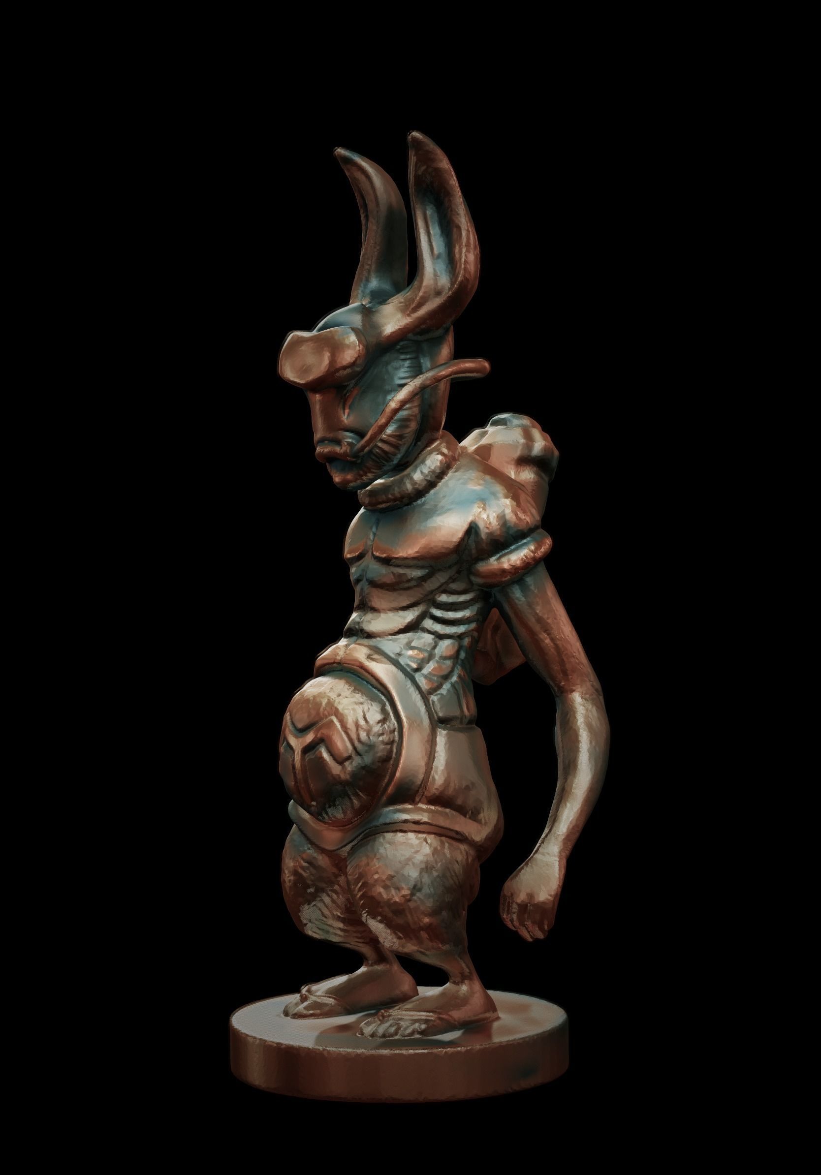 Rabbit art 3D print model_3